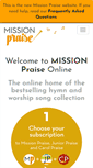 Mobile Screenshot of missionpraise.com