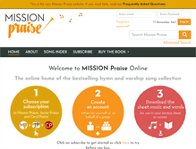 Tablet Screenshot of missionpraise.com